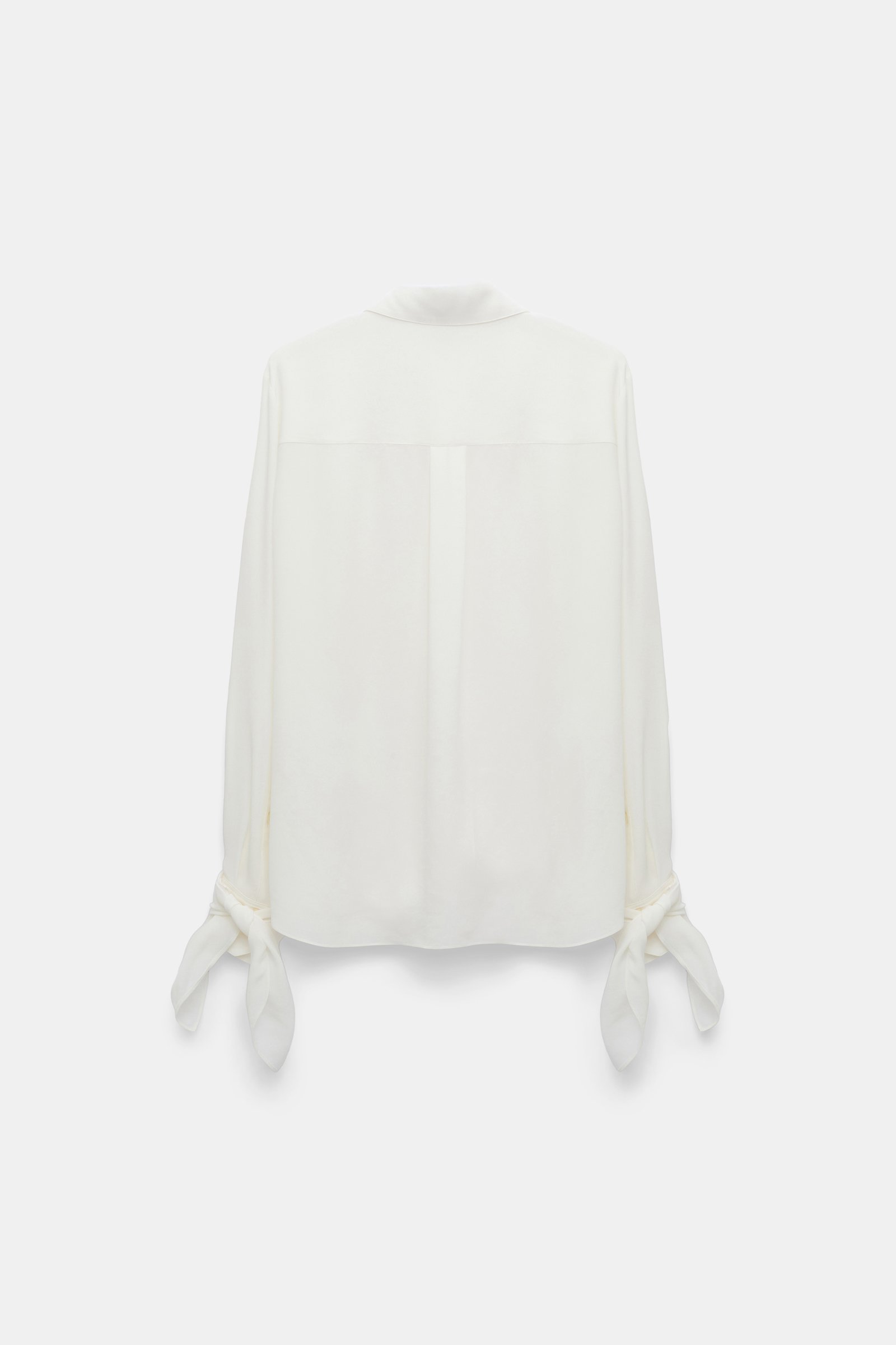 Dorothee Schumacher Silk-viscose crêpe de Chine tie-sleeve blouse camellia white