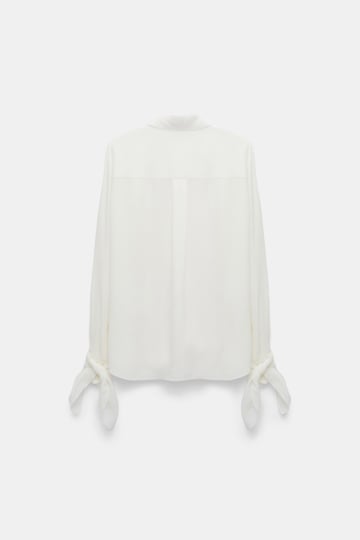 Dorothee Schumacher Bluse mit abnehmbarem Binde-Element camellia white
