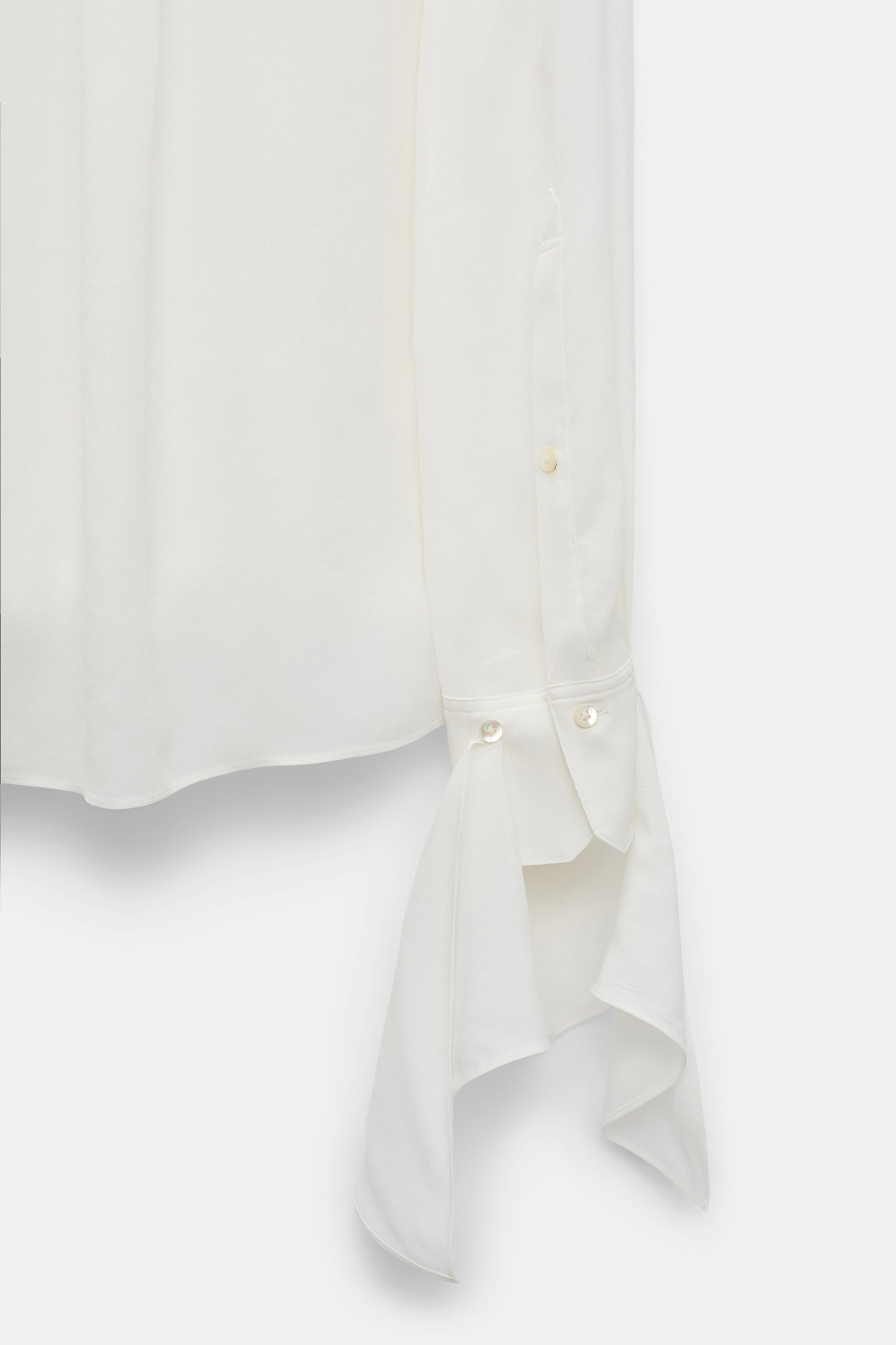 Dorothee Schumacher Silk-viscose crêpe de Chine tie-sleeve blouse camellia white