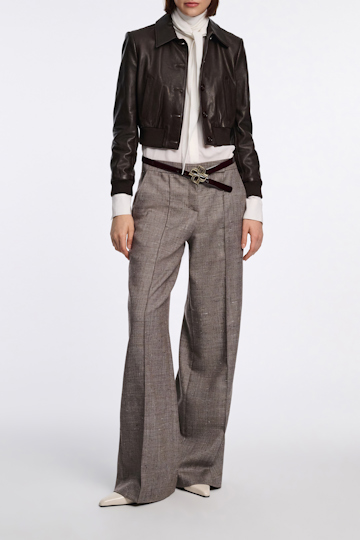 SOFT VIBES blouse Dorothee Schumacher Flowing silk-viscose crêpe de Chine blouse with tie camellia white