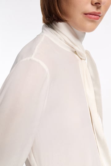Dorothee Schumacher Bluse mit Schal-Element camellia white