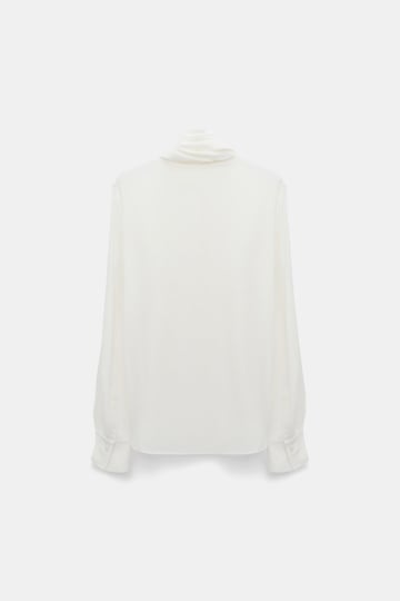 Dorothee Schumacher Bluse mit Schal-Element camellia white