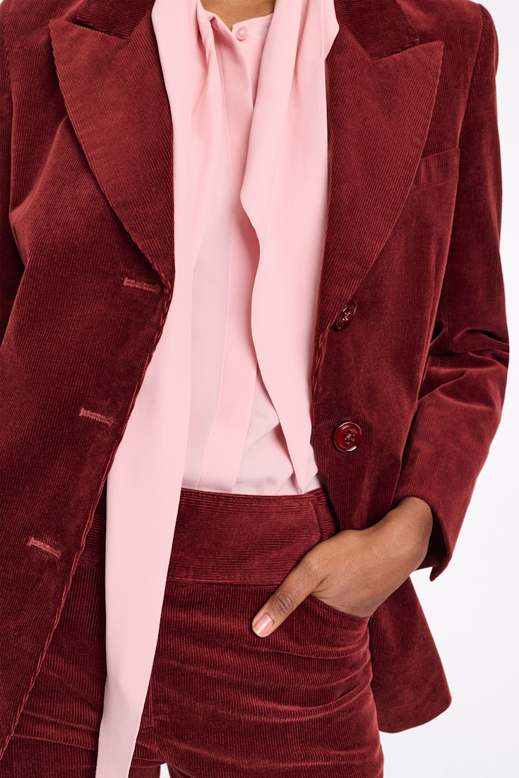 Dorothee Schumacher Flowing silk-viscose crêpe de Chine blouse with tie tan