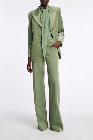 SOFT VIBES blouse Dorothee Schumacher Flowing silk-viscose crêpe de Chine blouse with tie mistletoe