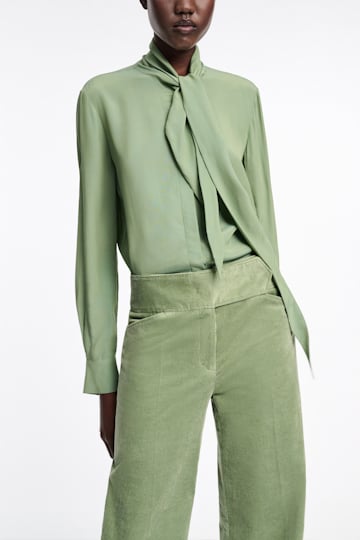 Dorothee Schumacher Bluse mit Schal-Element mistletoe