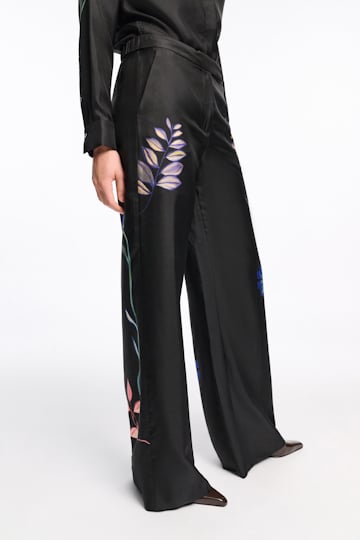 Dorothee Schumacher Hose aus Seidentwill mit Signature-Print autumn garden