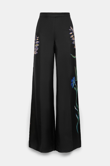 Dorothee Schumacher Hose aus Seidentwill mit Signature-Print autumn garden