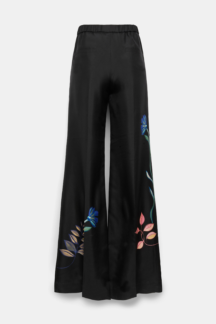 Dorothee Schumacher Hose aus Seidentwill mit Signature-Print autumn garden
