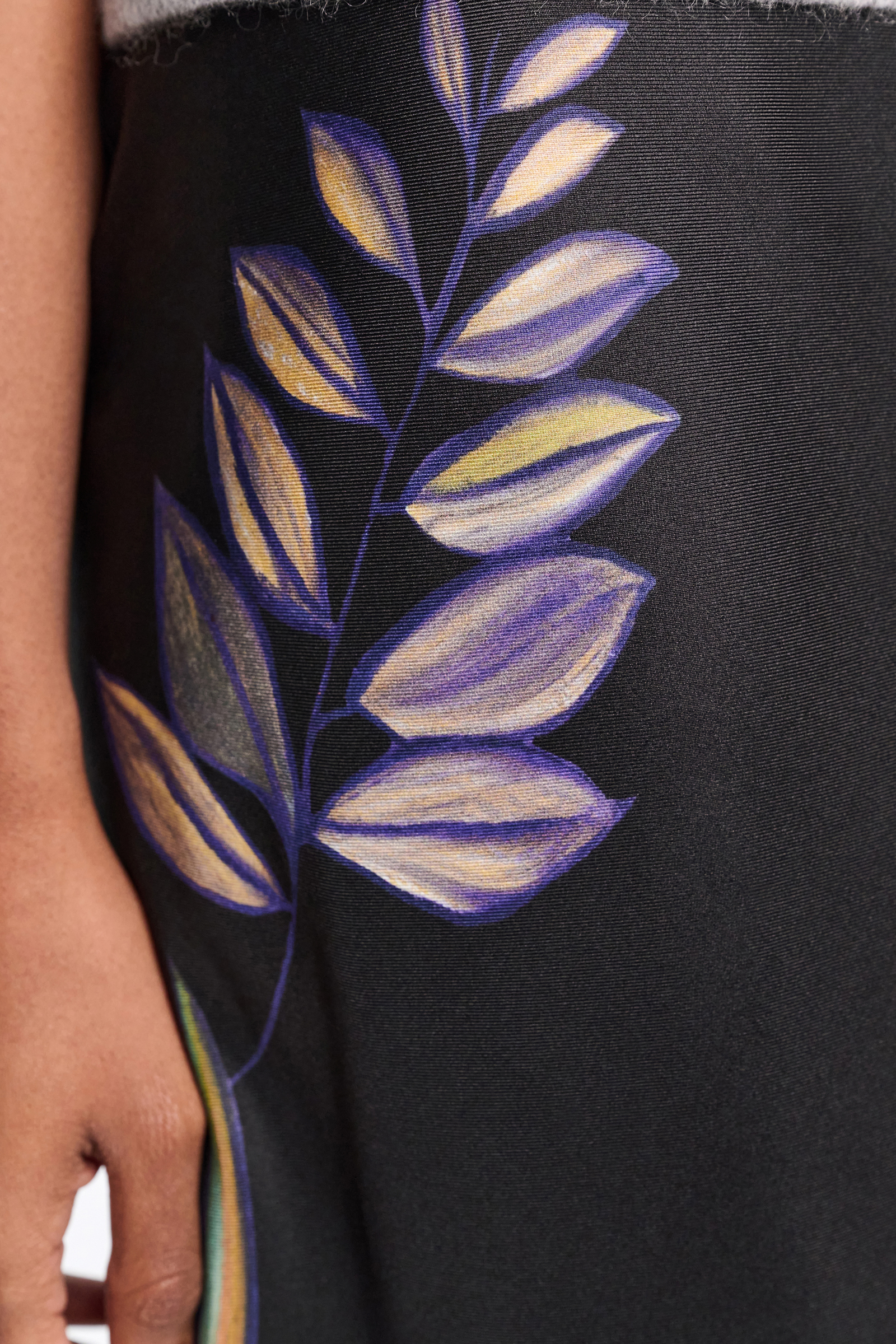 Dorothee Schumacher Silk midi-skirt with placement print autumn garden