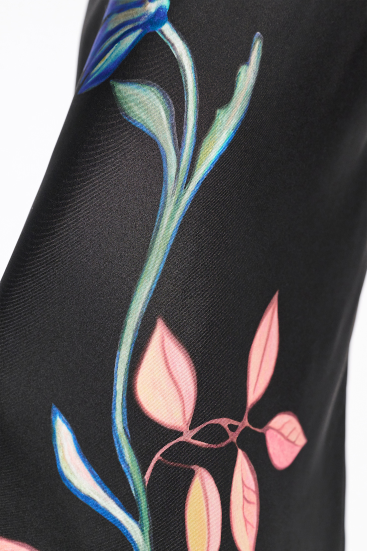 Dorothee Schumacher Silk midi-skirt with placement print autumn garden