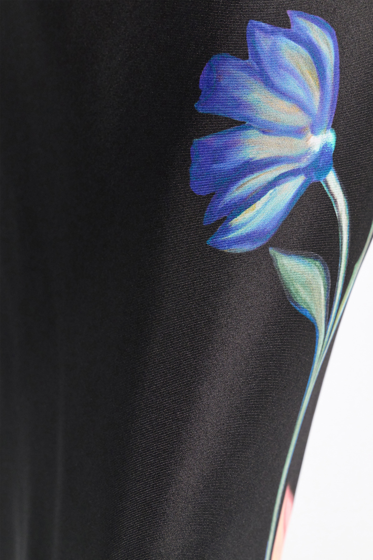 Dorothee Schumacher Silk midi-skirt with placement print autumn garden