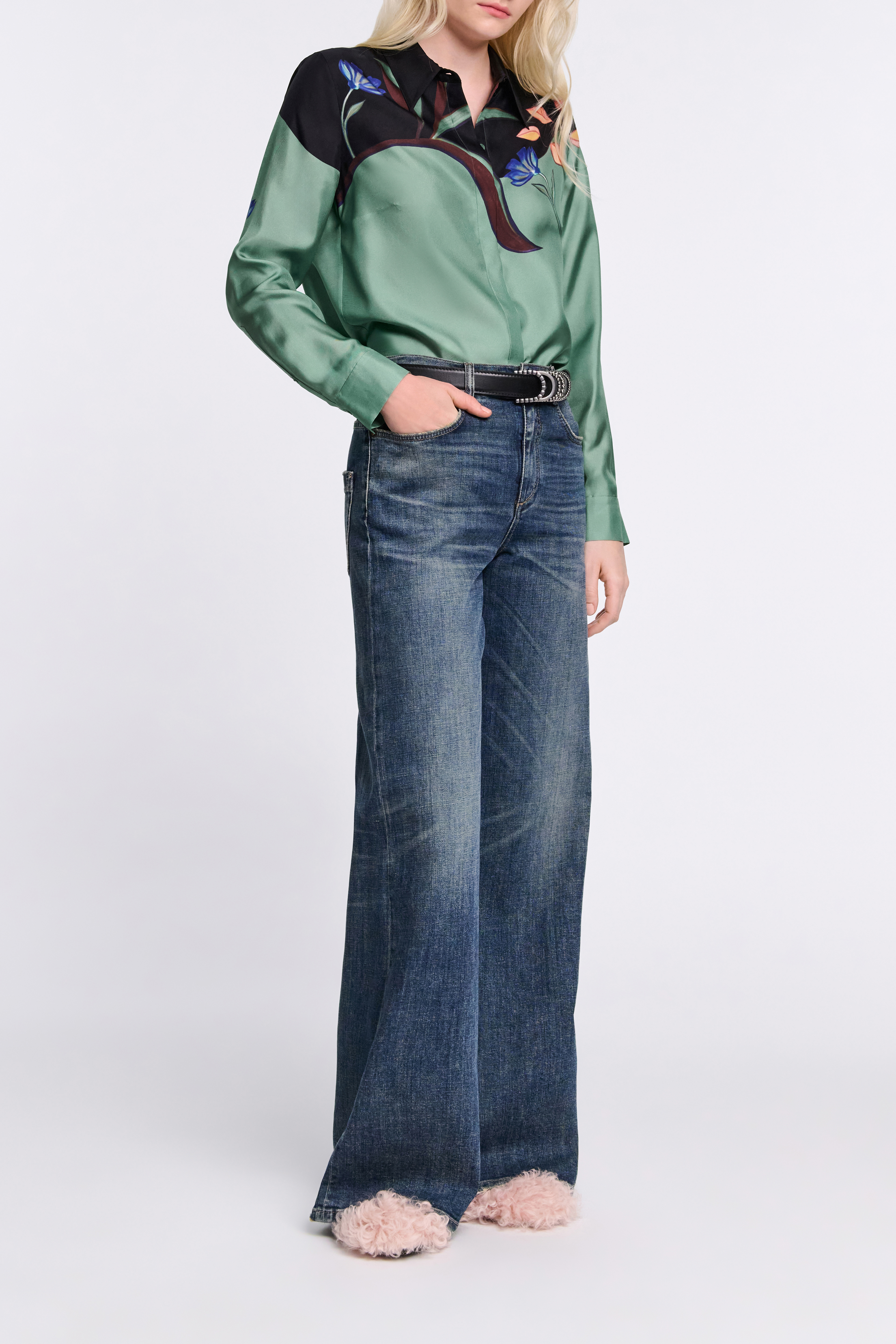 Dorothee Schumacher Silk twill blouse with placement