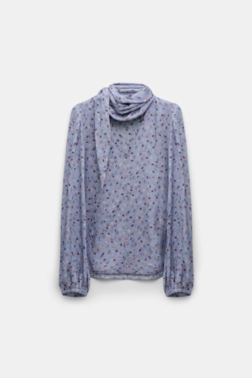 Dorothee Schumacher T-Blouse aus gehämmertem Satin Baby Blossom blue
