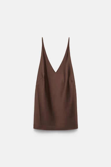 Dorothee Schumacher Seidentop mit verstellbaren Trägern dark chocolate