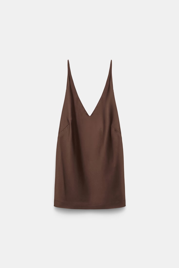 Dorothee Schumacher Seidentop mit verstellbaren Trägern dark chocolate