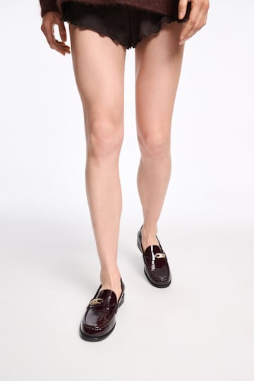 Dorothee Schumacher Loafers mit Signature D-Rings chocolate tweed