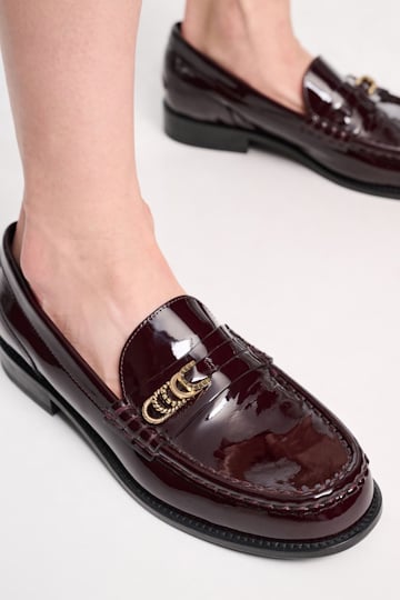 Dorothee Schumacher Loafers mit Signature D-Rings chocolate tweed