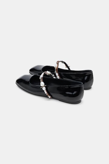 Dorothee Schumacher Mary-Jane Ballerinas mit Perlen-Strap pure black