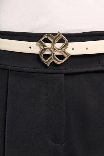 Dorothee Schumacher D-Rose buckle belt ivory