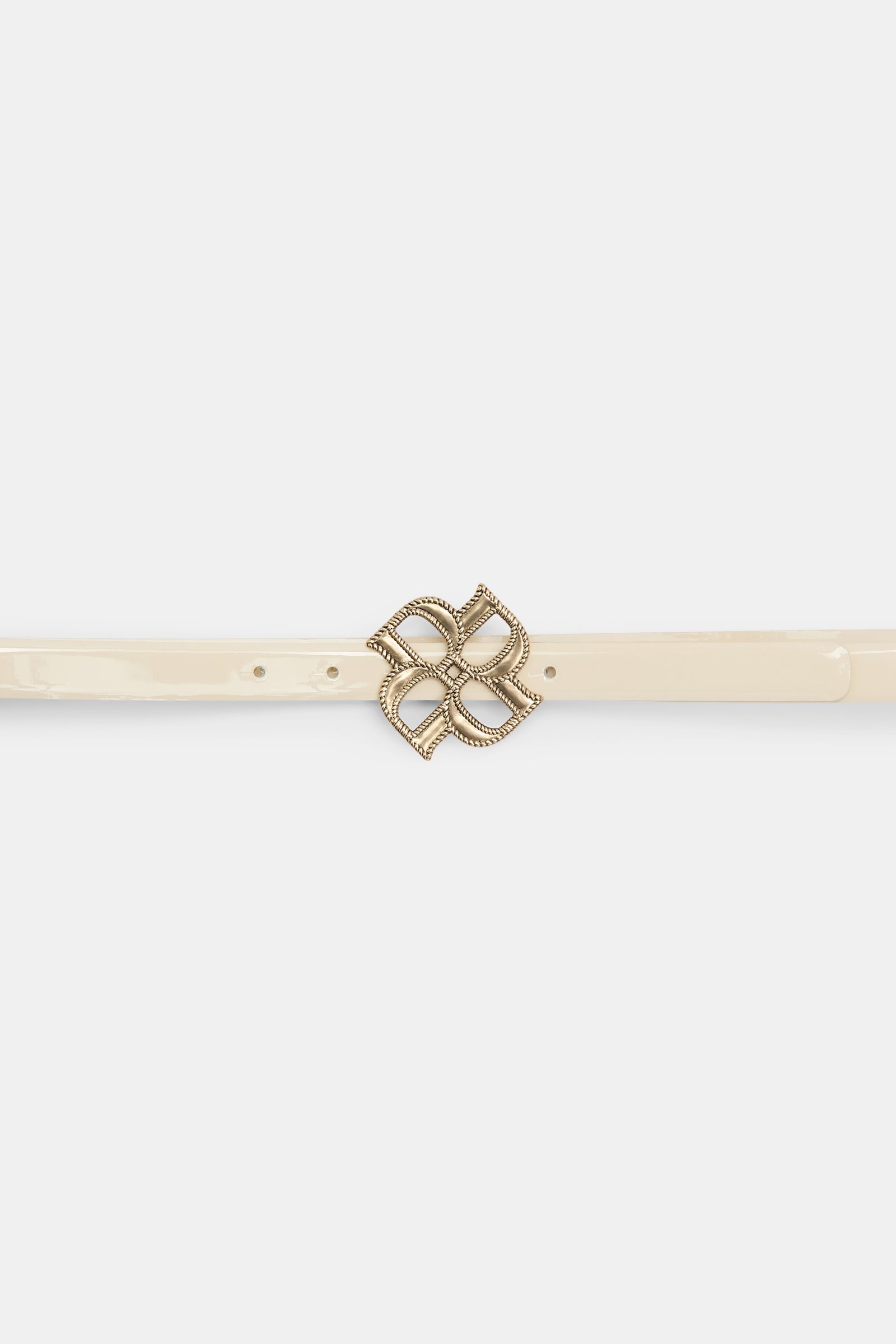 Dorothee Schumacher Gürtel mit D-Rose Schließe ivory