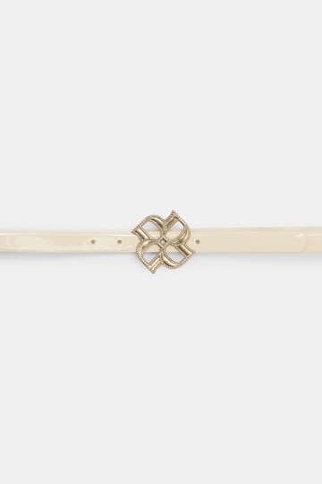Dorothee Schumacher D-Rose buckle belt ivory