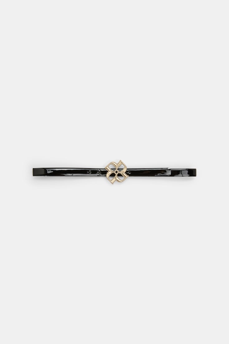 Dorothee Schumacher Gürtel mit D-Rose Schließe pure black