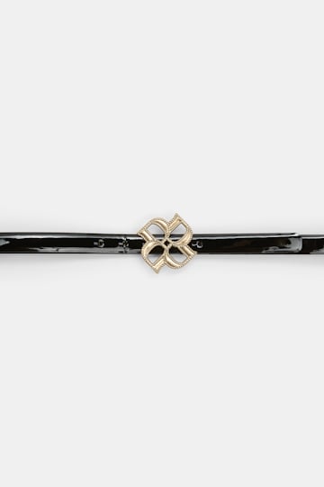 Dorothee Schumacher D-Rose buckle belt pure black