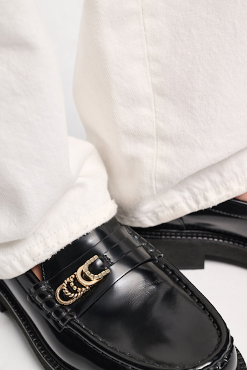 Dorothee Schumacher Loafers mit sportlicher Sohle und D-Ring Details pure black