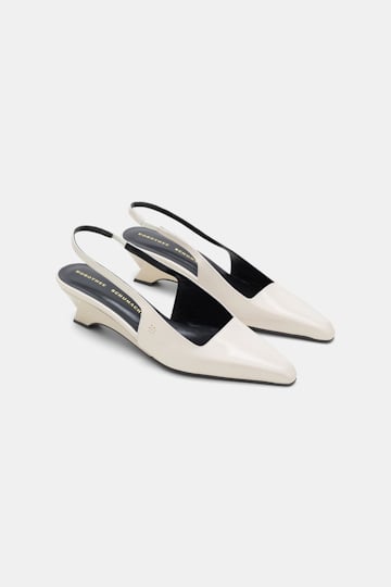 Dorothee Schumacher Slingback Wedges dark cream