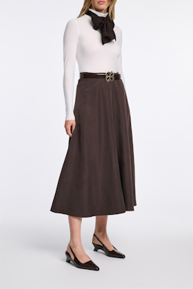 Dorothee Schumacher Slingback Wedges chocolate tweed