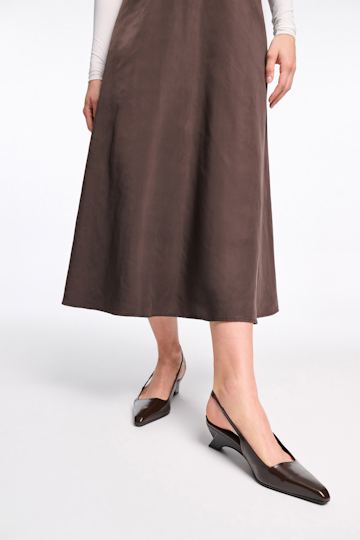 Dorothee Schumacher Slingback Wedges chocolate tweed