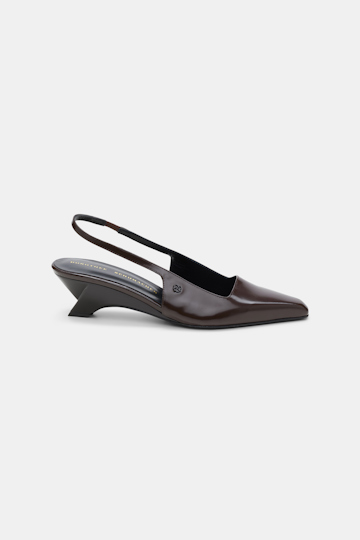 Dorothee Schumacher Slingback Wedges chocolate tweed
