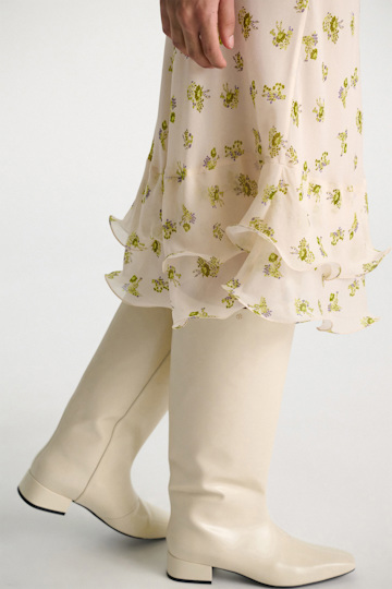 Dorothee Schumacher Reitstiefel aus Leder dark cream