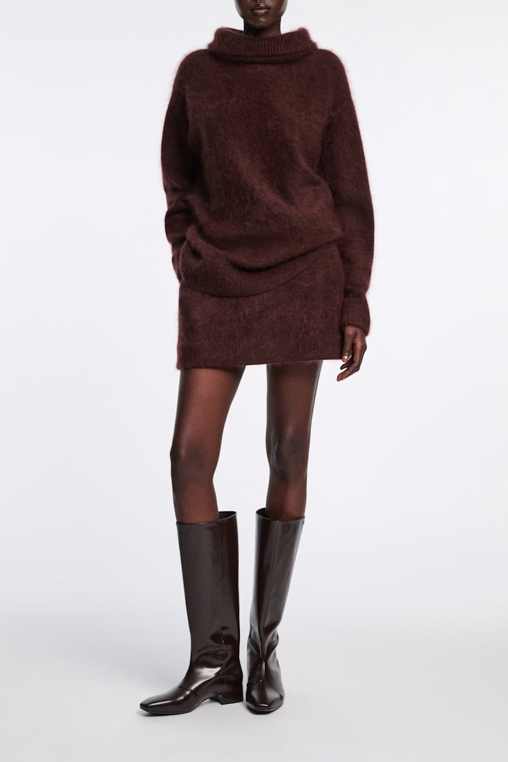 Dorothee Schumacher Reitstiefel aus Leder chocolate tweed