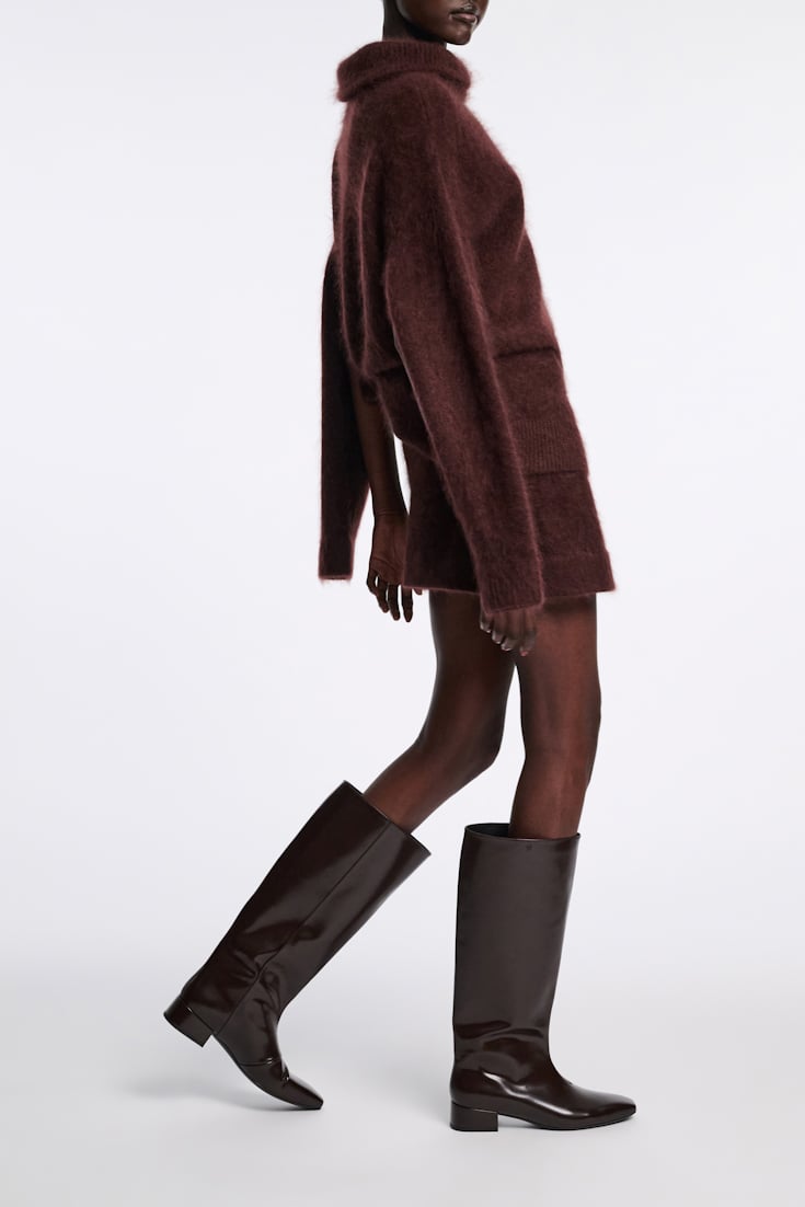 Dorothee Schumacher Reitstiefel aus Leder chocolate tweed