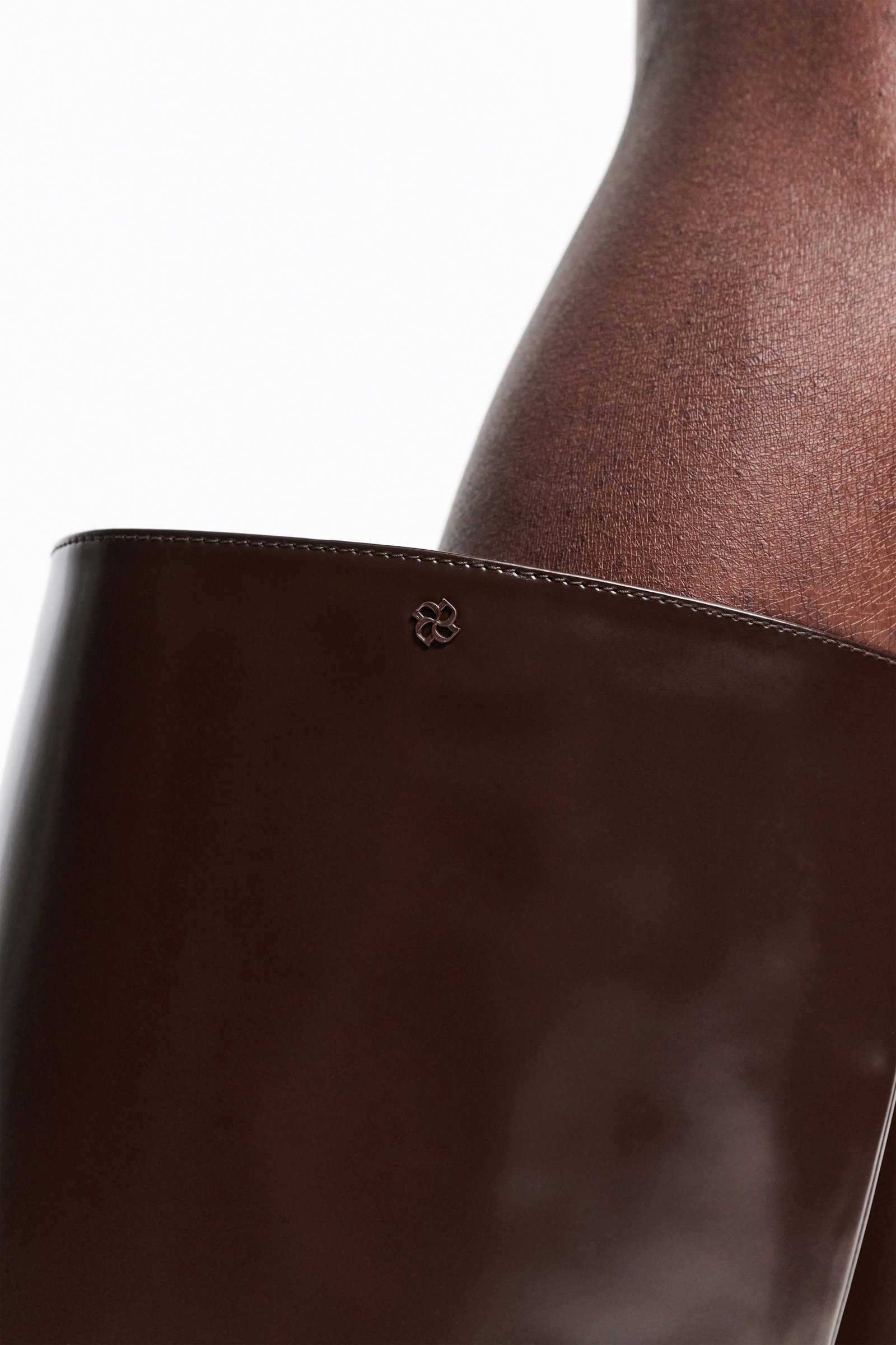 Dorothee Schumacher Reitstiefel aus Leder chocolate tweed
