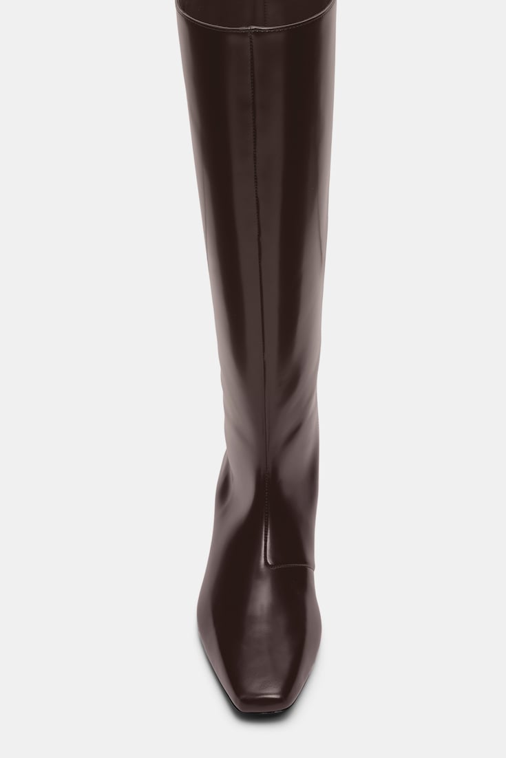 Dorothee Schumacher Reitstiefel aus Leder chocolate tweed