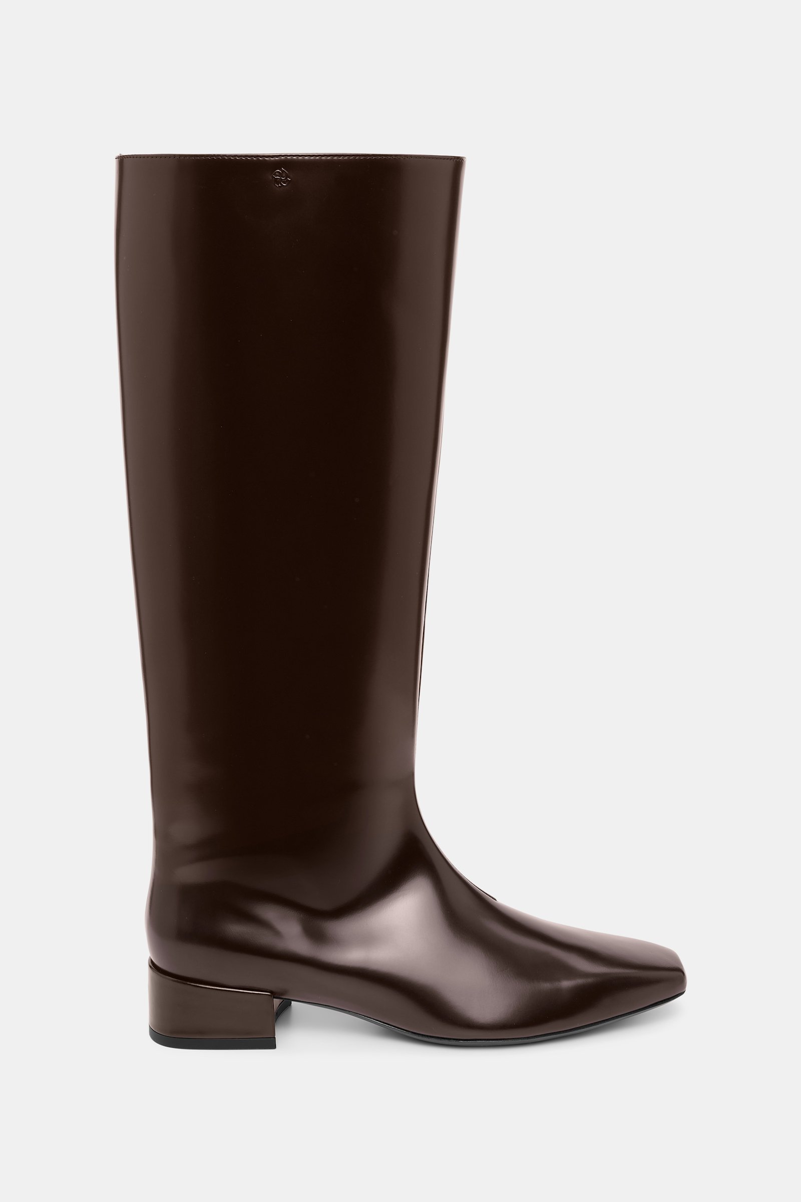 Dorothee Schumacher Reitstiefel aus Leder chocolate tweed