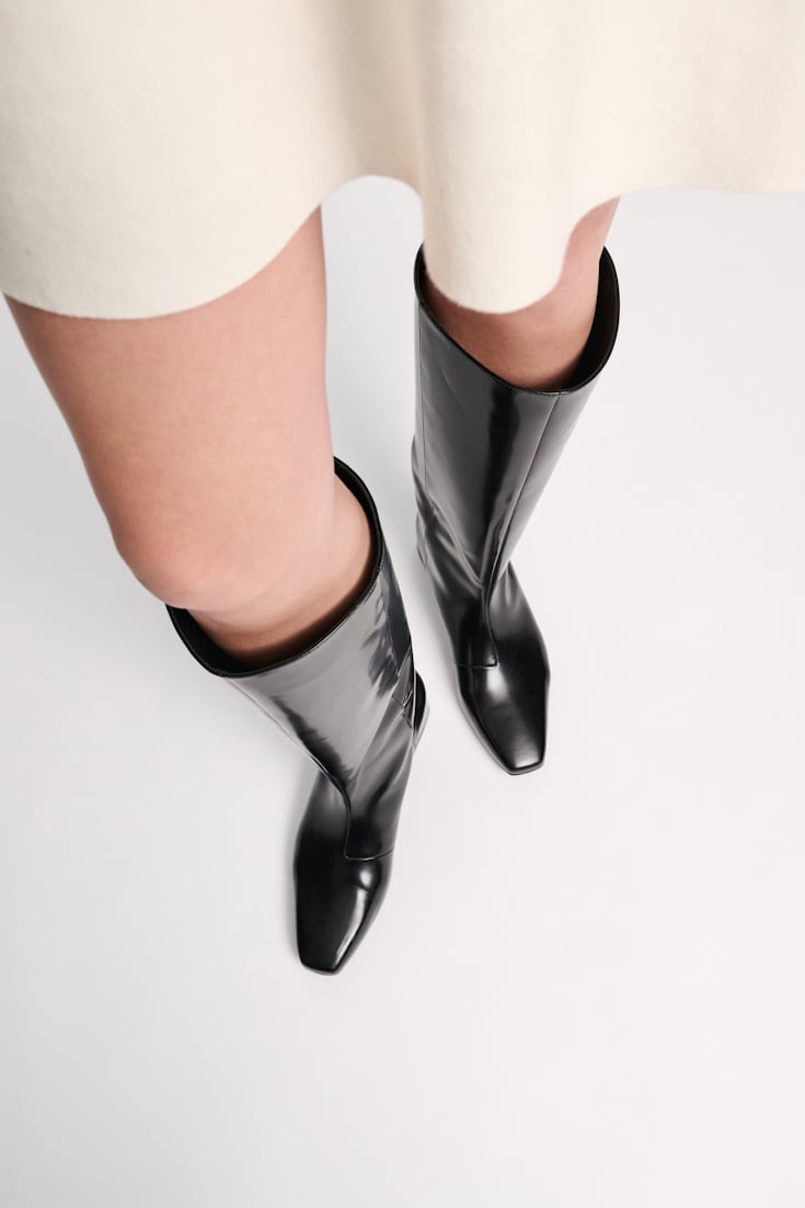 Dorothee Schumacher Reitstiefel aus Leder pure black