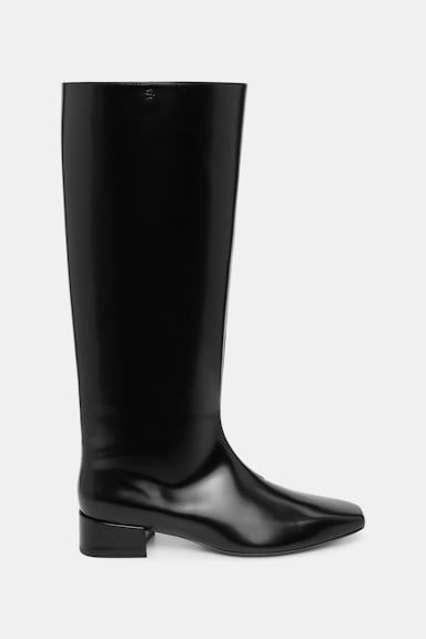 Dorothee Schumacher Reitstiefel aus Leder pure black