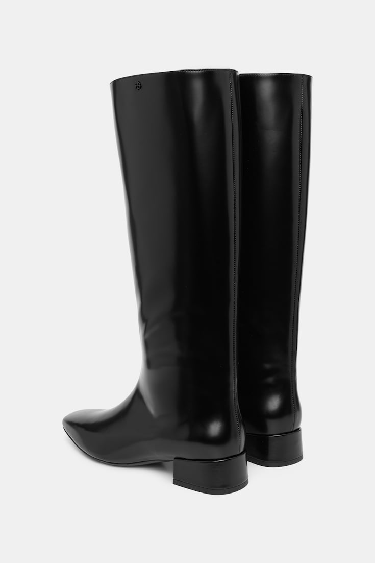 Dorothee Schumacher Reitstiefel aus Leder pure black