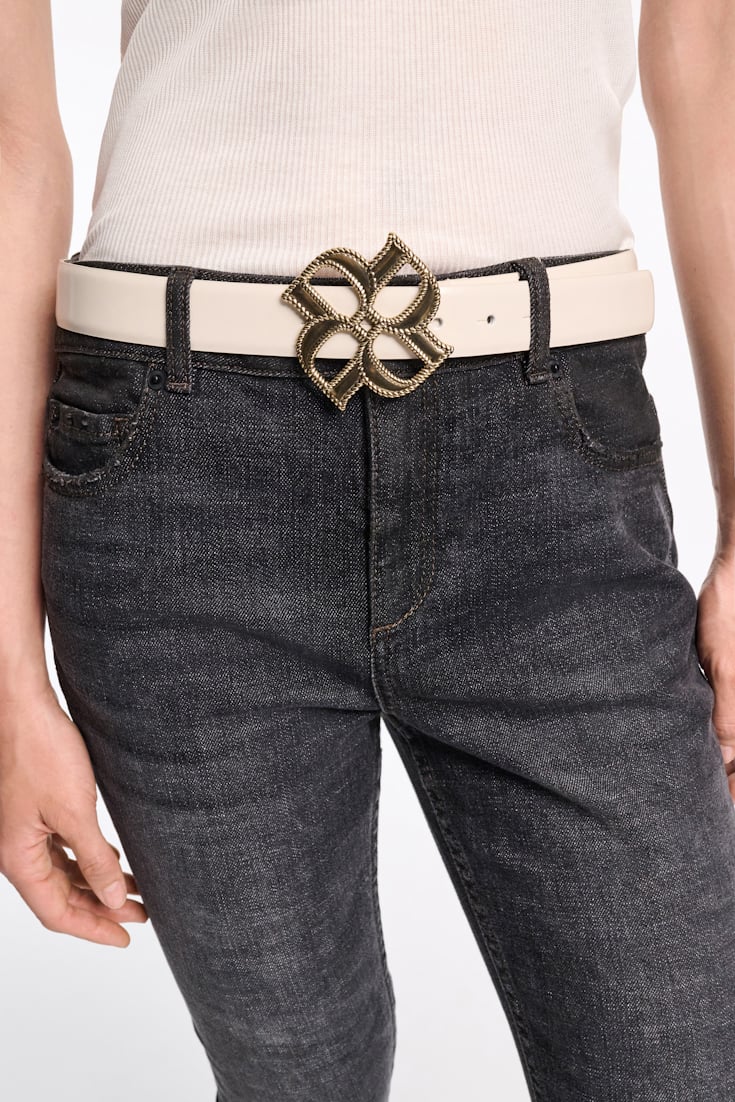 Dorothee Schumacher D-Rose buckle belt ivory