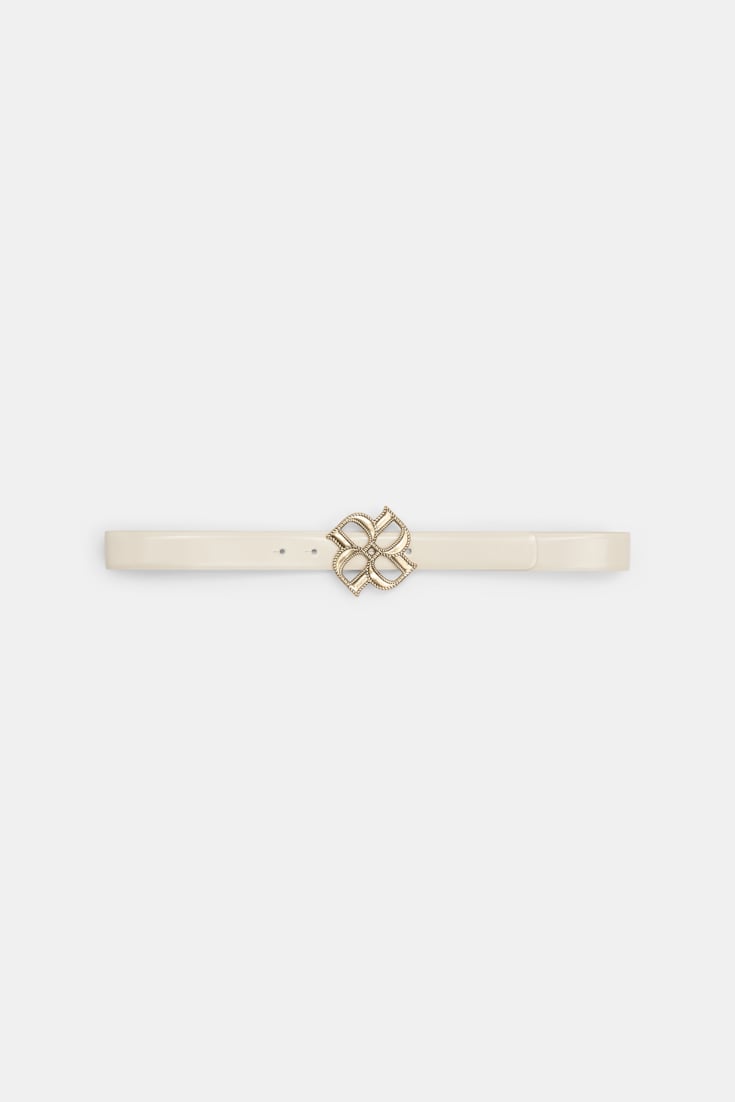 Dorothee Schumacher D-Rose buckle belt ivory