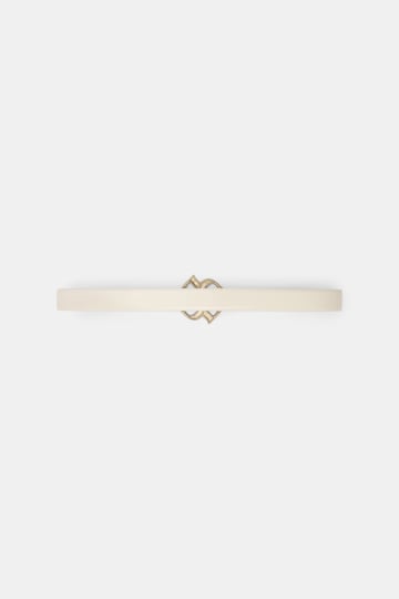 Dorothee Schumacher D-Rose buckle belt ivory