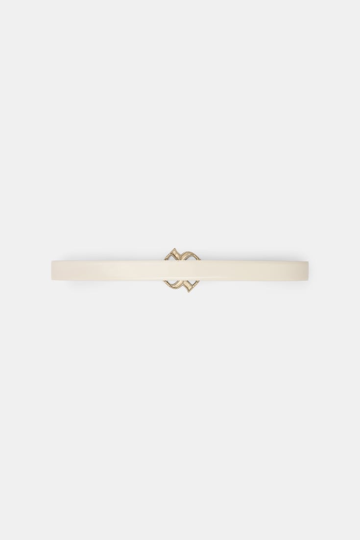 Dorothee Schumacher D-Rose buckle belt ivory