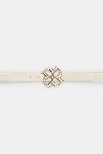 Dorothee Schumacher D-Rose buckle belt ivory
