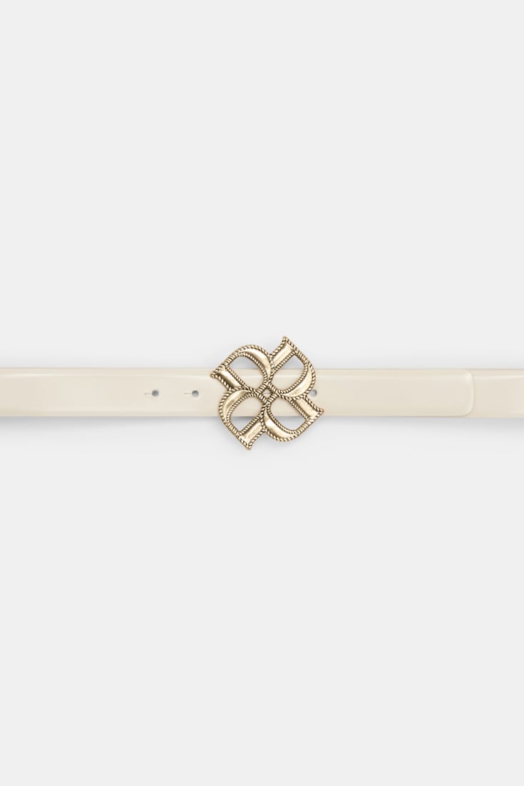 Dorothee Schumacher D-Rose buckle belt ivory