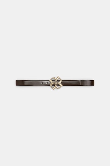Dorothee Schumacher D-Rose buckle belt chocolate tweed