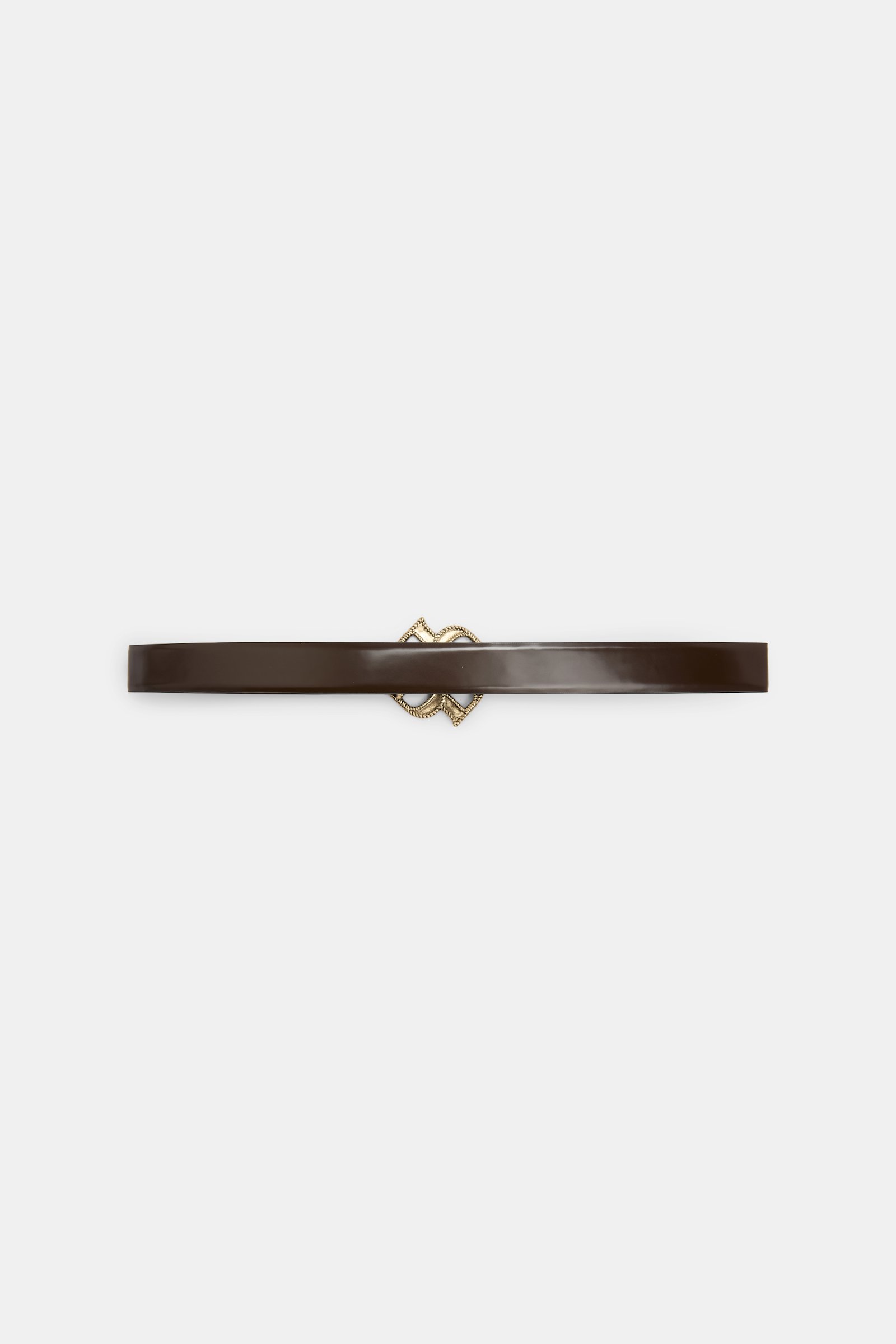 Dorothee Schumacher D-Rose buckle belt chocolate tweed