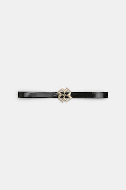 Dorothee Schumacher Gürtel mit D-Rose Schließe pure black